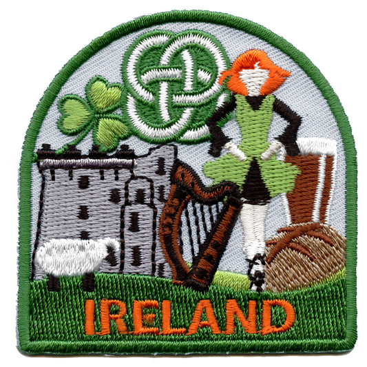 Ireland Travel Embroidered Iron On Patch 
