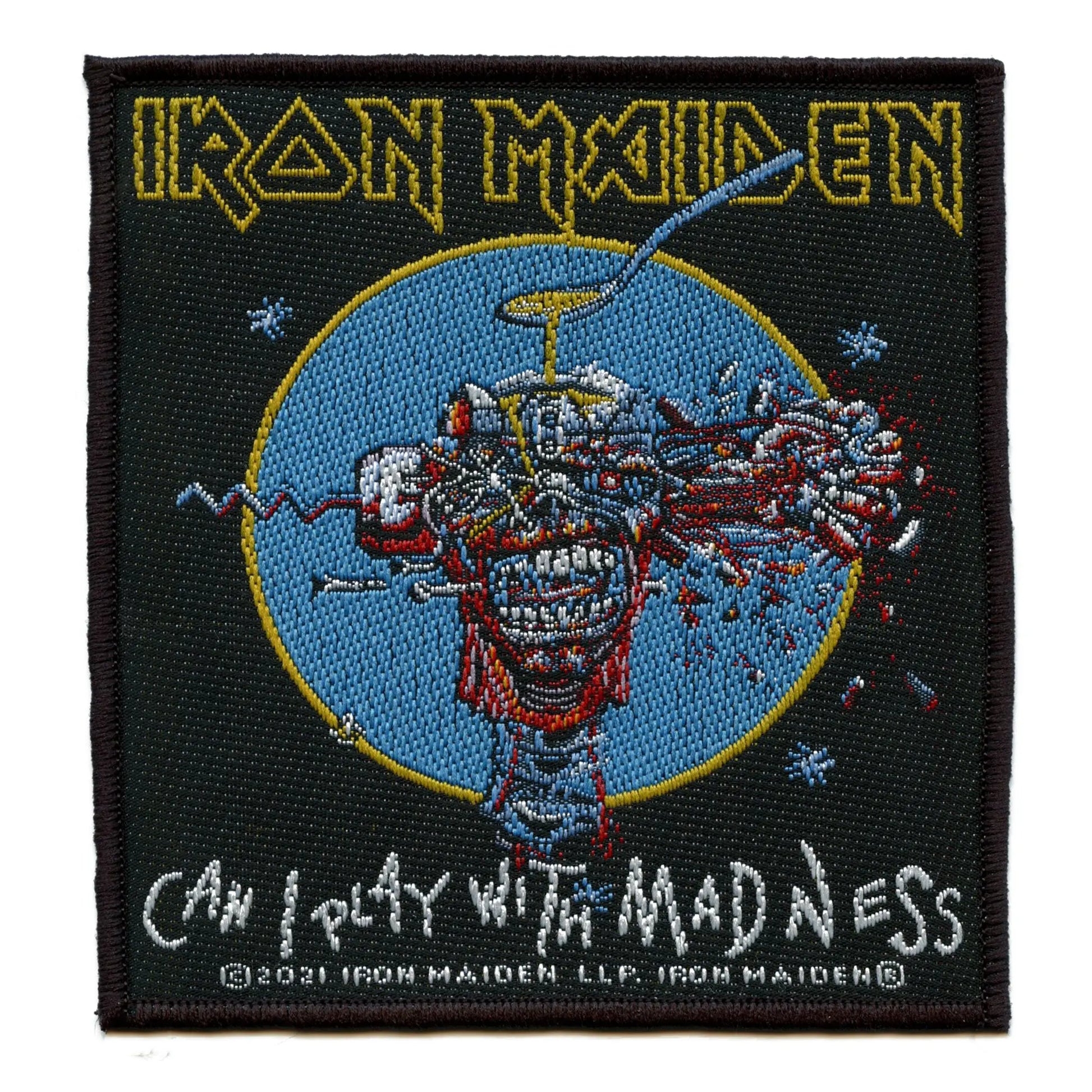 Iron Maiden 1988 Single Art Patch Can I Play With Madness Sew On 