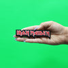 Official Iron Maiden Patch Red Logo Embroidered Iron On 