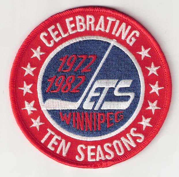 1981-82 Winnipeg Jets 10th Anniversary Patch 