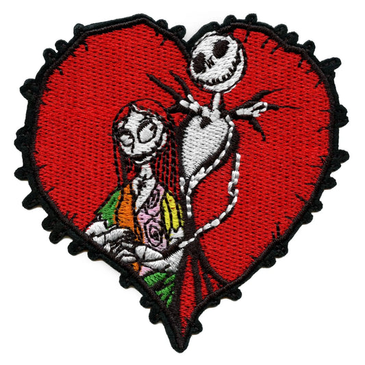Nightmare Before Christmas Jack Skellington and Sally Disney Iron On Applique Patch 