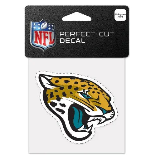 Jacksonville Jaguars Primary Logo Perfect Cut Decals 4" x 4" (Colored) 