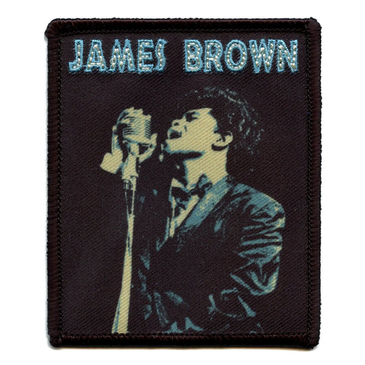 James Brown Patch Singing Box Portrait Embroidered Iron On 