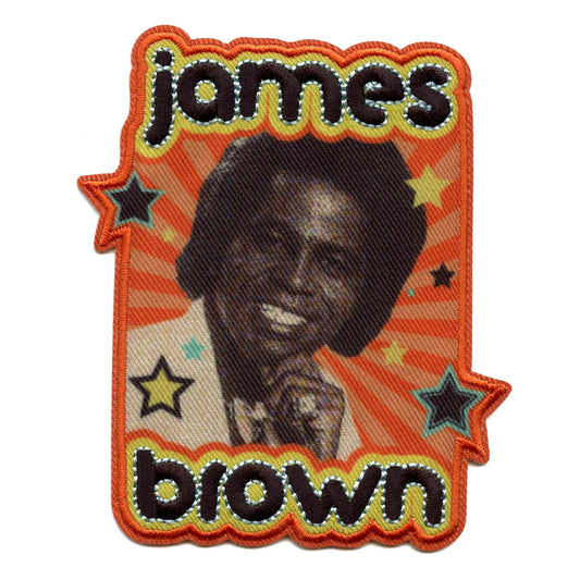 James Brown Patch Star Portrait Embroidered Iron On 