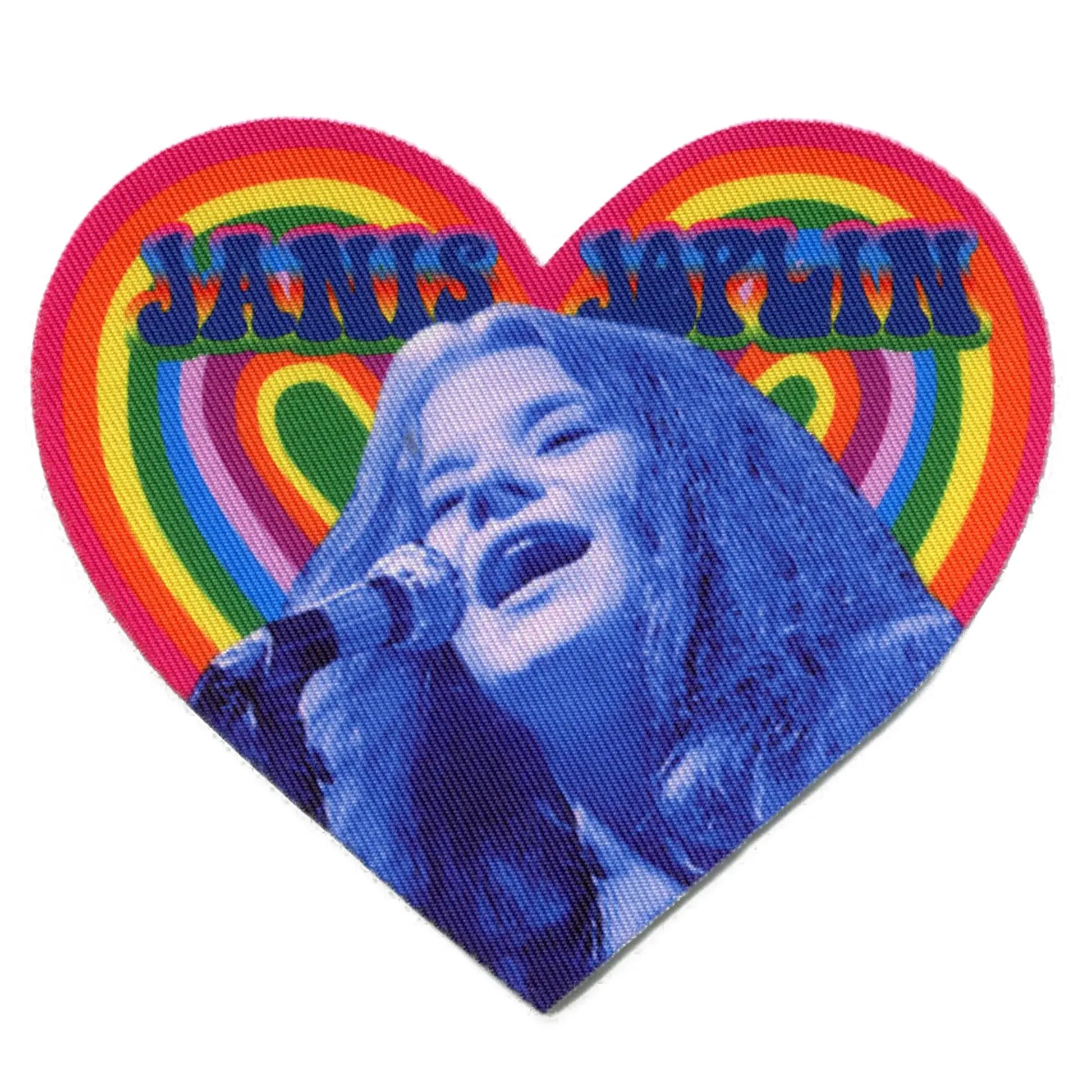 Janis Joplin Rainbow Heart Patch Legend Rock Artist Sublimated Iron On