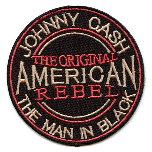 Johnny Cash American Rebel Patch Country Icon Legend Embroidered Iron On