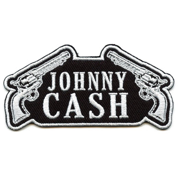 Johnny Cash Pistols Logo Patch Country Legend Icon Embroidered Iron On
