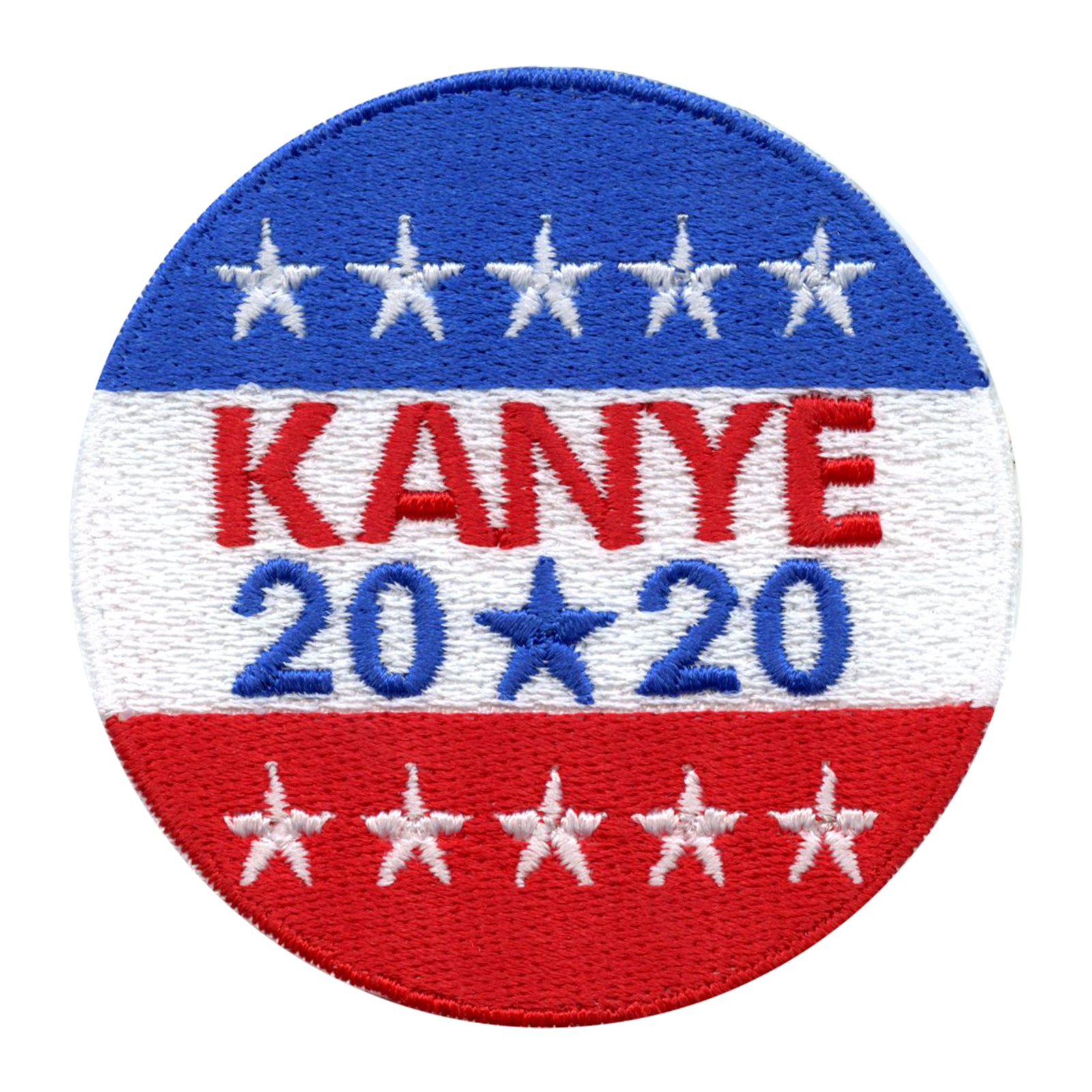 Kanye 2020 For United States President Round Embroidered Iron On Patch 
