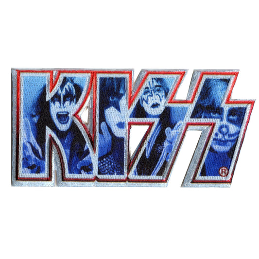 Kiss Logo With Band Members Iron On Applique FotoPatch 