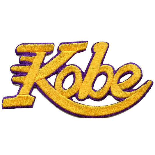 Los Angeles Kobe Die Cut Iron On Embroidered Patch 