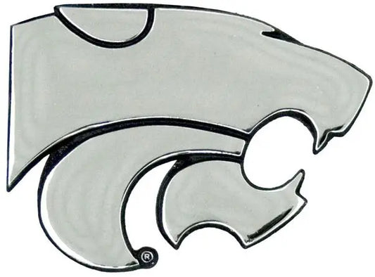 Kansas State Wildcats Premium Solid Metal Chrome Plated Car Auto Emblem 