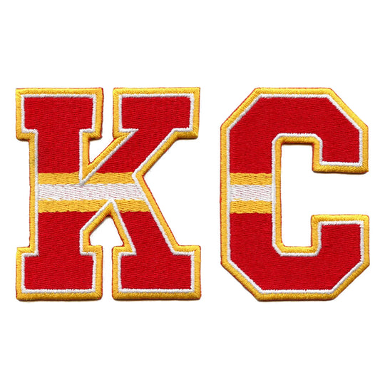 Kansas City Letters KC Patch Set Football Missouri Embroidered Iron On
