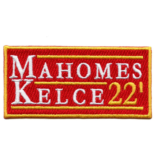 Mahomes Kelce 22 Patch Missouri Football Chiefs Embroidered Iron On