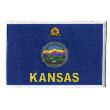 Kansas State Flag Sublimated Patch Embroidered Iron On 