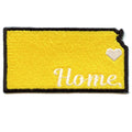 Kansas Home State College Parody Embroidered Iron On Patch - Yellow