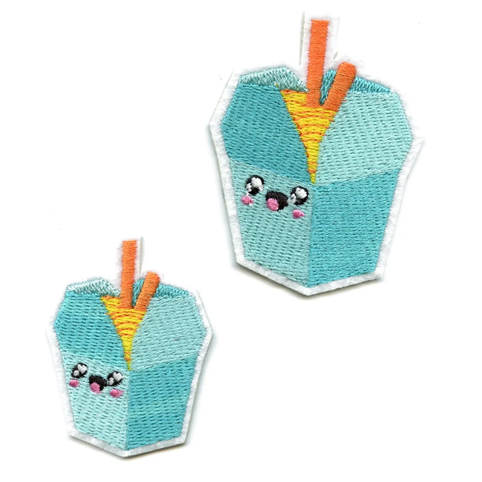 Kawaii Chinese Take Out Embroidered Iron On Patch (2pc)