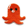 Orange Octopus Sausage Embroidered Iron On Patch 
