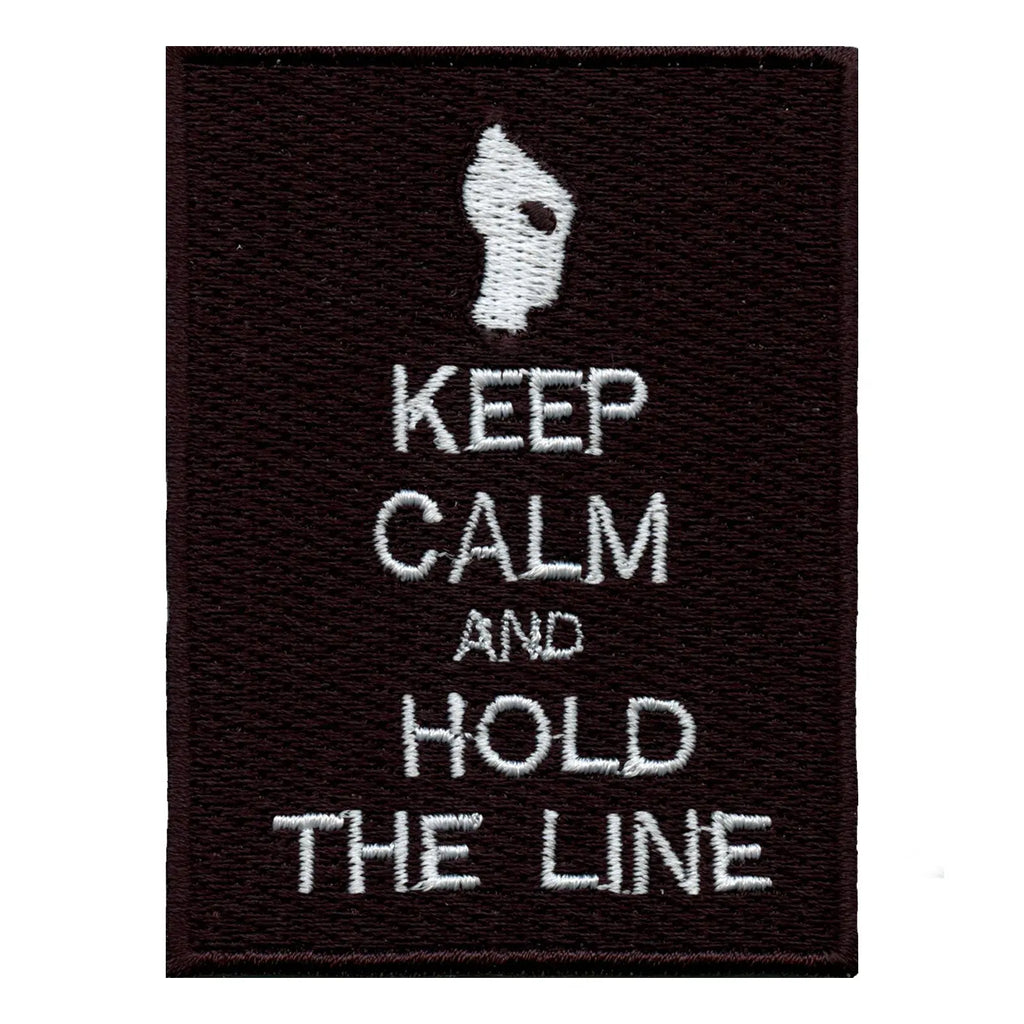 Keep Calm And Hold The Line Gaming Iron On Embroidered Patch 