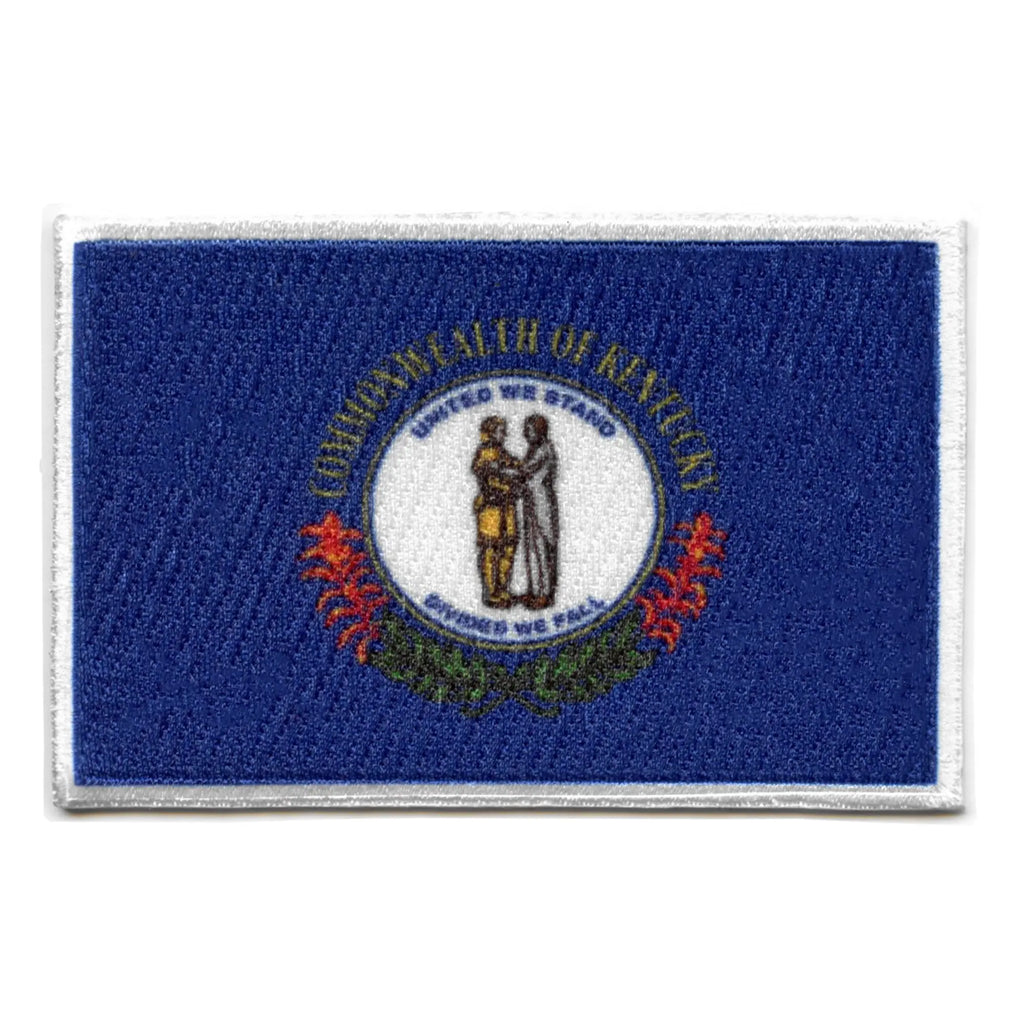 Kentucky Patch State Flag Embroidered Iron On 