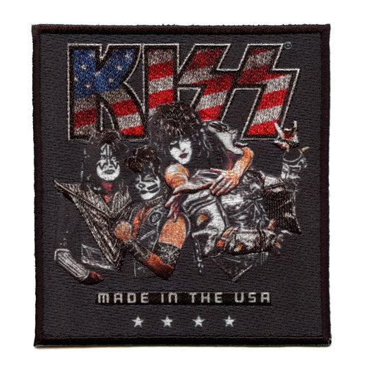 KISS Made In The USA Patch Full Band Embroidered Iron On 