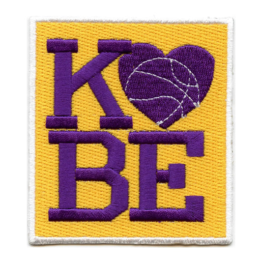 Kobe Heart Box Patch Basketball Athletes Embroidered Iron On 