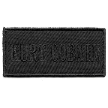 Kurt Cobain Name Logo Patch Blackout Nirvana Band Embroidered Iron On