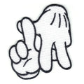 LA Los Angeles Fingers Sign Hands White Gloves Iron On Patch