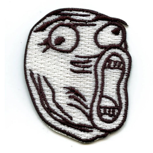 LOL Face Emoji Meme Iron On Embroidered Patch 