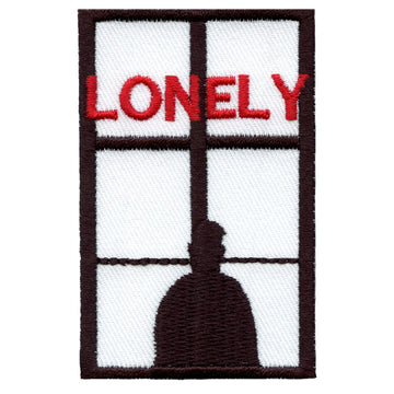 Lonely Stare Out Window Embroidered Iron On Patch 