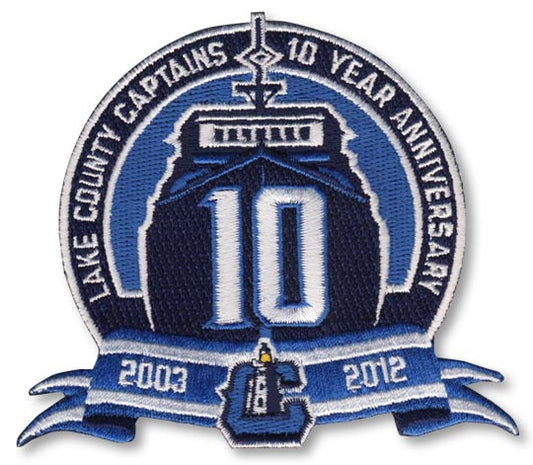 2012 Lake County Captains 10th Year Anniversary Patch 