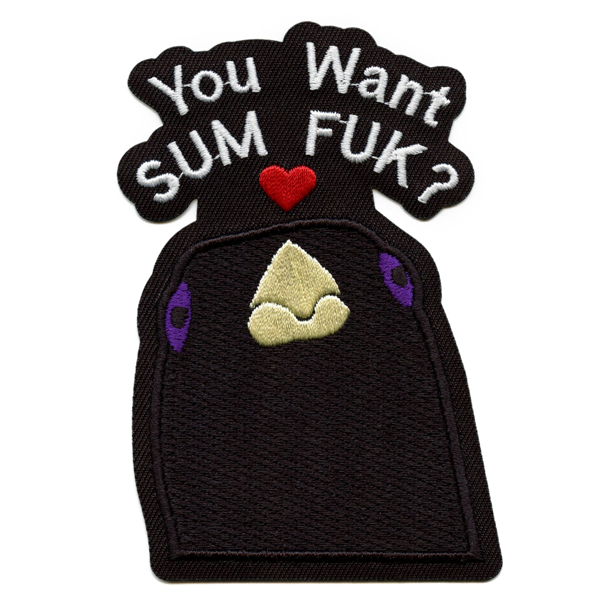 You Want Sum Fuk? Patch Bird Lemme Smash Embroidered Iron On 