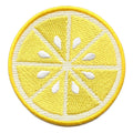Lemon Slice Round Patch Fresh Cut Citrus Embroidered Iron On