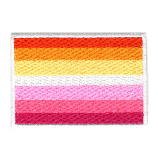 Lesbian Pride Flag Patch LGBTQ+ Embroidered Iron On 