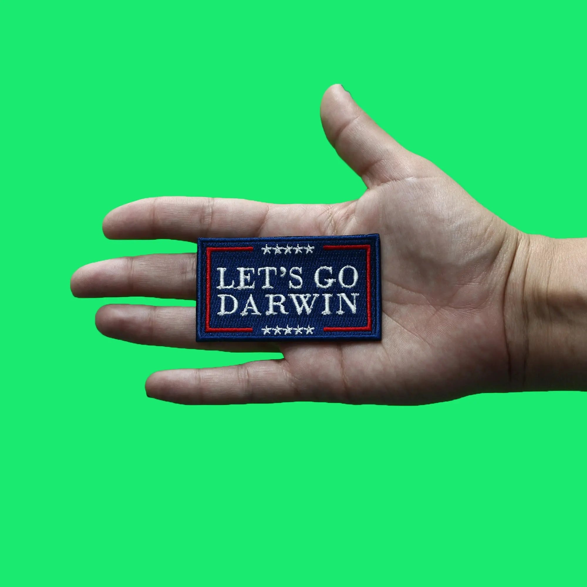 Let's Go Darwin Patch Funny Campaign Logo Embroidered Iron On 