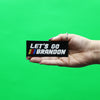 Let's Go Brandon Patch Race Car Parody Embroidered Iron On 