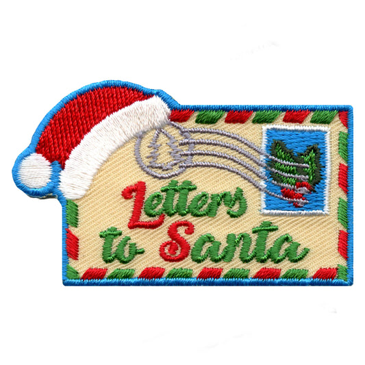 Letters To Santa Envelope Embroidered Iron On Patch 