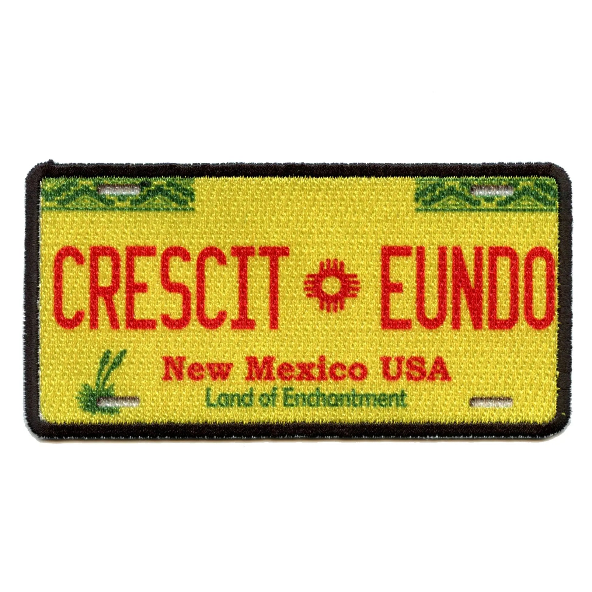 New Mexico License Plate Patch Crescit Eundo Travel Embroidered Iron On