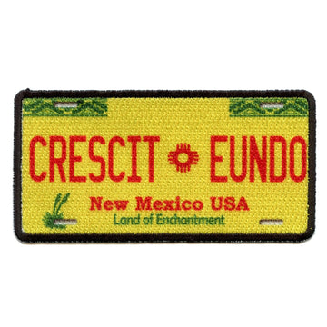 New Mexico License Plate Patch Crescit Eundo Travel Embroidered Iron On