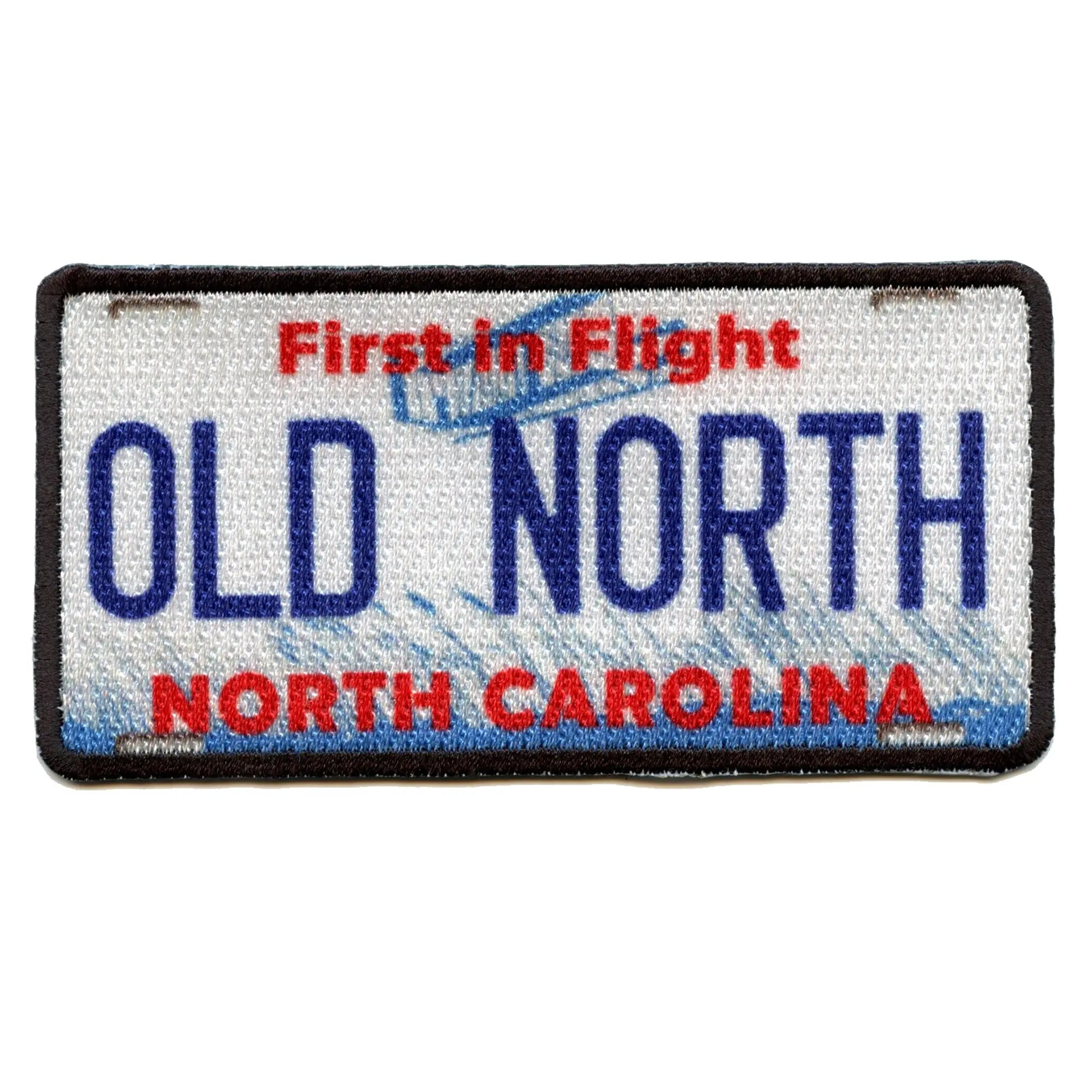 North Carolina License Plate Patch Old North Travel Embroidered Iron On