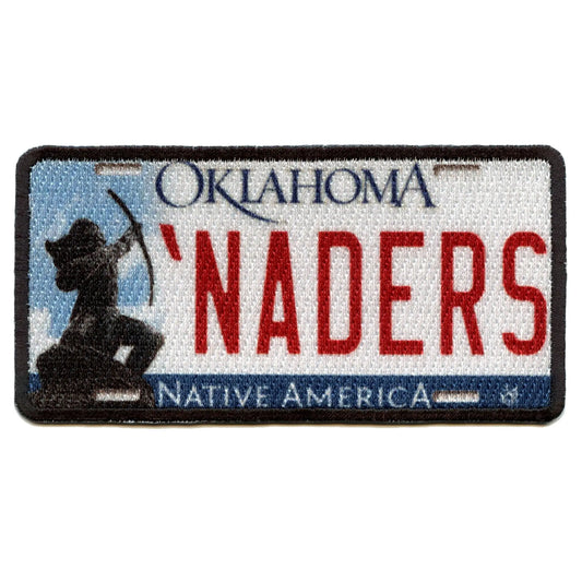 Oklahoma License Plate Patch Tornado Valley Travel Embroidered Iron On