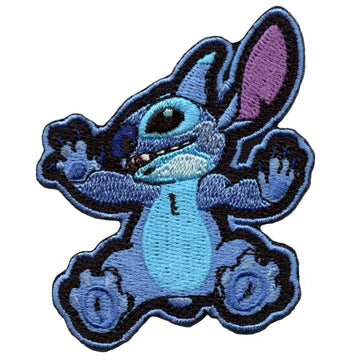 Lilo And Stitch Climbing Patch Blue Intergalactic Alien Embroidered Iron On