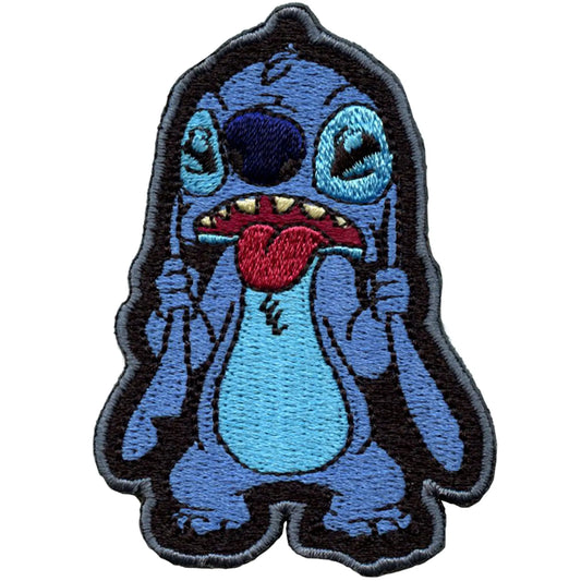 Lilo And Stitch Climbing Patch Blue Intergalactic Alien Embroidered Iron On  – Patch Collection