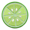 Lime Slice Round Patch Fresh Cut Citrus Embroidered Iron On 
