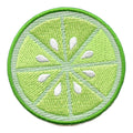 Lime Slice Round Patch Fresh Cut Citrus Embroidered Iron On