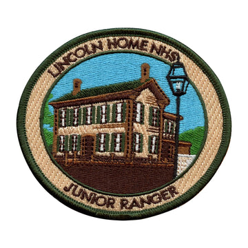 Abraham Lincoln Home NHS Junior Ranger Patch Historic Travel Cabin Embroidered Iron On