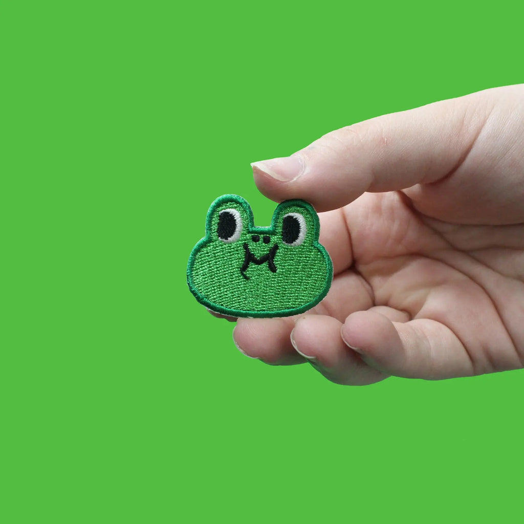 Line Friends Frog Lenard Embroidered Iron On Patch – Patch Collection