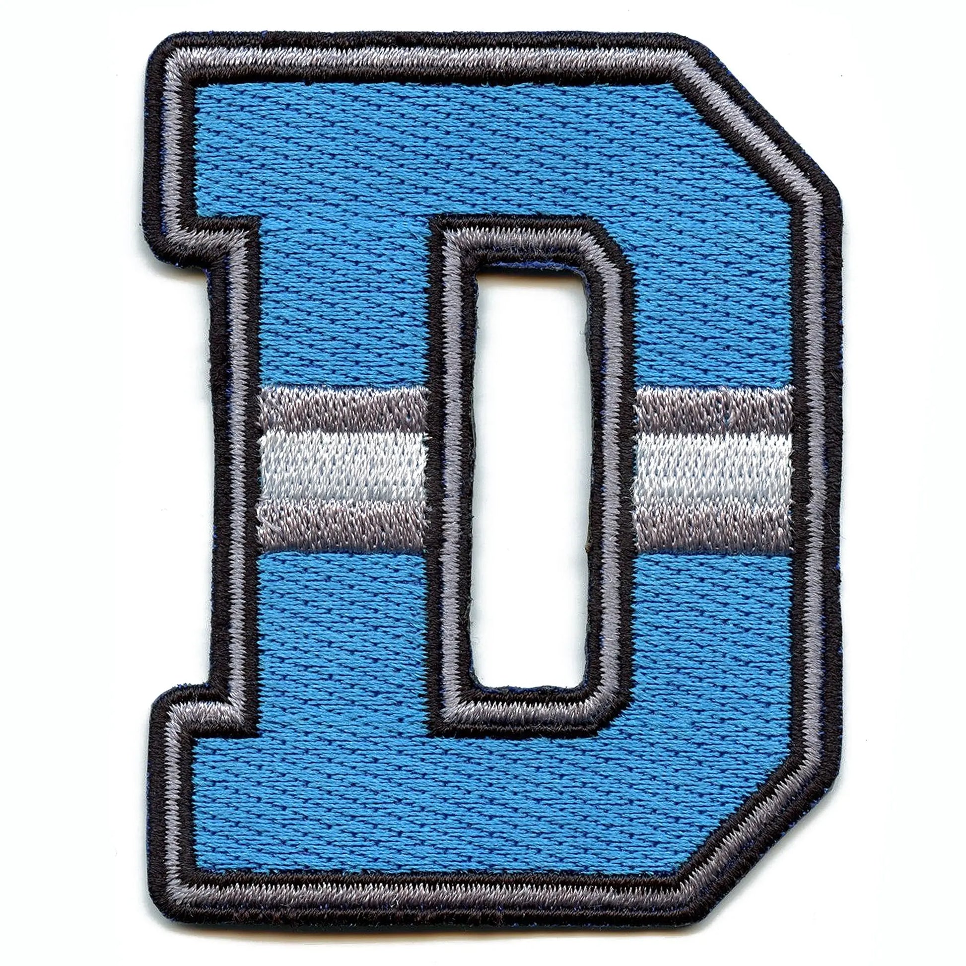 City Of Detroit Blue/White D Logo Football Jersey Parody Embroidered Iron  On Patch