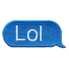Lol Blue Text Bubble Embroidered Iron On Patch 