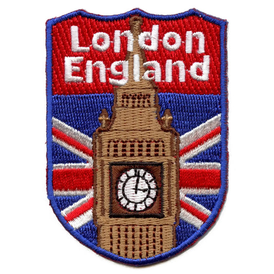 London England United Kingdom Shield Embroidered Iron On Patch 