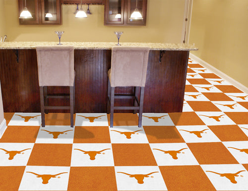 University of Texas Longhorns Carpet Tiles 20-Pack 18" x 18" 